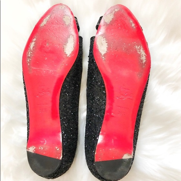 Christian Louboutin Croisette Glitter Flat Sandals - Picture 4 of 6